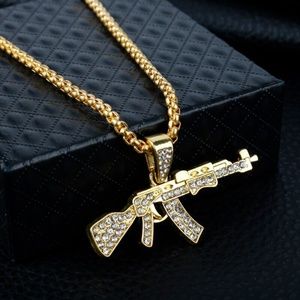 Gold Iced Out AK47 Chain